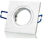 Oprawy, klosze i abażury - Kobi Oprawa Oprawa LED halogenowa stała kwadratowa kolor aluminium OH20 2958 - miniaturka - grafika 1