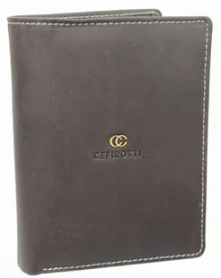 Cefirutti Portfel Męski Skórzany Skóra Licowa Duży Pionowy Bez Zapięcia Dwa Listki Z Zapinką Wewnątrz Matowy HT 7680278 - Portfele - miniaturka - grafika 2