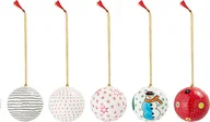 Ozdoby bożonarodzeniowe - Bloomingville Ozdoby choinkowe Kazik 7,5 cm papierowe 5 szt. 82044867 - miniaturka - grafika 1