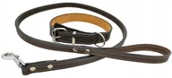 Smycze dla psów - dr Seidla Komplet Skórzana i Smycz dla Psa brąz XXL - miniaturka - grafika 1