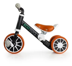 ECOTOYS Rower rowerek biegowy jeździk z pedałamiI 2w1 czarny 1186 - Jeździki dla dzieci - miniaturka - grafika 5