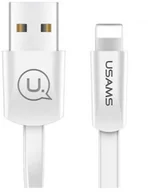 Kable komputerowe i do monitorów - USAMS USAMS Kabel płaski U2 US-SJ199 Lightning 1,2m biały (SJ199IP02) - miniaturka - grafika 1