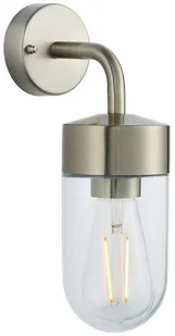 Endon Ścienna LAMPA zewnętrzna NORTH  Endon szklana OPRAWA elewacyjna tuba industrialny outdoor IP44 przezroczysty czarny 79792 - Lampy ogrodowe - miniaturka - grafika 6