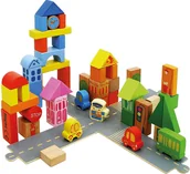 Klocki - PLAYME Klocki drewniane w wiaderku Ulica 7119 - miniaturka - grafika 1