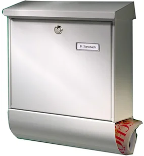 Burg Wächter Burg-Wächter Set Vario W zestaw ze skrzynka na listy, DIN A4, ze stali cynkowanej i pojemnik na gazety, biały Set Vario 86720 W - Skrzynki na listy - miniaturka - grafika 2