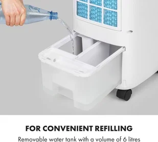 Klarstein Sonnendeck, klimatyzer, klimator, schładzacz powietrza, 65W, timer 8h, pilot, biały ACO18-SonnendeckWH - Klimatory - miniaturka - grafika 3