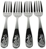 Sztućce dla dzieci - Viva Haushaltswaren 4 widelców wykonana ze stali chromowej, dla dzieci motyw pingwin sztućce dla dzieci, chrom, srebrny, 14 x 2.5 x 1 cm towary gospodarstwa domowego Viva # 38444 # #38444# - miniaturka - grafika 1
