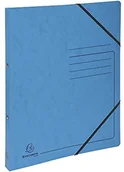 Teczki i skoroszyty - Exacompta Exacompta 542562E Skoroszyt pierścieniowy z gumowym ściągaczem. Z bardzo mocnego kartonu Colorspan, 2 mechanizm pierścieniowy DIN A4, wysokość wypełnienia 14 mm, turkusowy, segregator pierścieniowy 542562E - miniaturka - grafika 1