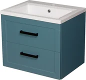 Szafki łazienkowe - Gante Niebieska szafka z umywalką 60/46 seria Meiva N MVA-N-U60/46/2 + MEWA - miniaturka - grafika 1