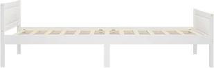 vidaXL Lumarko Rama łóżka z litego drewna sosnowego, biała, 90 x 200 cm 322103 - Łóżka - miniaturka - grafika 3