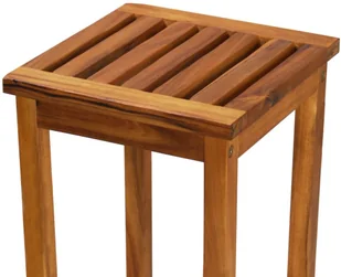 vidaXL Stołki barowe, 2 szt., lite drewno akacjowe, 30,5x30,5x74 cm - Fotele i krzesła ogrodowe - miniaturka - grafika 8