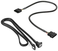 Akcesoria car audio - KabelDirekt Przewód 4-pin Molex bezpośrednio na 15-pin SATA Power Cable 30 cm + 7-pin SATA 3 kabel do transmisji danych 6 GBIT/s. Dzięki temu Mac Pro nigdy nie każe 90 ° gewinkelt 60 cm 827 - miniaturka - grafika 1