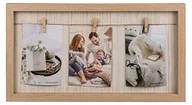 Ramki na zdjęcia - Out of the blue 942589 drewniana rama z linką do prania i 3 mini drewnianymi klamerkami, naturalna, ok. 24 x 43 cm. - miniaturka - grafika 1