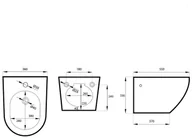 Bidety - Massi Decos Matt Black Bidet podwieszany 55x36 cm czarny mat MSB-31673-MB - miniaturka - grafika 1