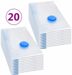 vidaXL Próżniowe worki podróżne na ubrania, 60x40 cm, 20 szt. vidaXL - Pudła i pojemniki do przechowywania - miniaturka - grafika 3