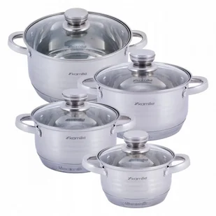 Kamille Zestaw komplet garnków ze stali nierdzewnej 8el. 4904 - Zestawy garnków i patelni - miniaturka - grafika 4