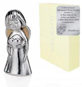 Wyposażenie pokoiku dziecięcego - Figurka srebrna Aniołek Chrzest Urodziny Grawer - miniaturka - grafika 1