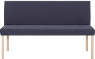 vidaXL Ławka, 139,5 cm, ciemnoszara, poliester vidaXL - Ławki do przedpokoju - miniaturka - grafika 4