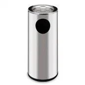Kosze na śmieci - ALDA Kosz na śmieci z popielniczką 34 L, nierdzewny matowy 384111 - miniaturka - grafika 1