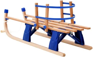 vidaXL Składane sanki z oparciem, drewniane, 110 cm - Sanki i ślizgacze - miniaturka - grafika 6