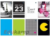 Szkolne artykuły papiernicze - Inter-druk Brulion A6 96k. mix kratka ZE21INT - miniaturka - grafika 1