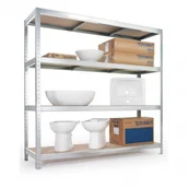 Szafy i regały magazynowe - B2B Partner Półkowe regały z maksymalnym obciążeniem 400 i 500 kg 141204 - miniaturka - grafika 1