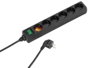 Kable - Vivanco ebl3 W 3-listwa zasilająca z zabezpieczeniem przed dziećmi (przewód zasilający 1,4 m, przekrój 1,5 MM) Biały czarny 4008928270198 - miniaturka - grafika 1