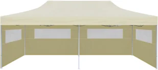 vidaXL Kremowy namiot imprezowy, rozkładany, 3 x 6 m 41582 - Pawilony ogrodowe - miniaturka - grafika 5