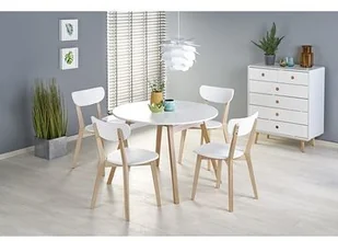 Halmar Stół rozkładany RUBEN Buk + biały 102x102-142 cm V-PL-RUBEN-ST - Stoły Halmar Stół rozkładany RUBEN Buk + biały 102x102-142 cm V-PL-RUBEN-ST - Stoły - miniaturka - grafika 1