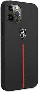 Ferrari FEOMSHCP12LBK iPhone 12 Pro Max czarny/black hardcase Off Track Leather Nylon Stripe hurtel-76683-0 - Etui i futerały do telefonów - miniaturka - grafika 4