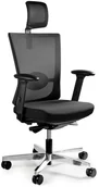 Fotele i krzesła biurowe - Unique Meble Ergonomiczne krzesło biurowe FORTE z zagłówkiem - miniaturka - grafika 1