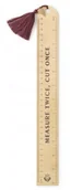 Pedagogika i dydaktyka - Linijka "Measure Twice Cut Once" 30cm miedziana Nowa - miniaturka - grafika 1