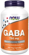 Witaminy i minerały dla sportowców - Now Foods NOW Gaba 750mg 200vegcaps - miniaturka - grafika 1