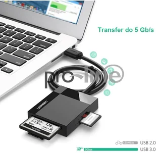 Ugreen Adapter Usb 3.0 Czytnik Kart Sd Micro Cf Tf - Złącza, przejściówki, adaptery - miniaturka - grafika 3