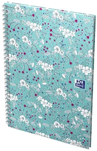 Oxford Kołozeszyt B5/60k kratka oprawa twarda Floral - Szkolne artykuły papiernicze - miniaturka - grafika 3