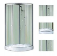 Kabiny z hydromasażem - Kabina prysznicowa półokrągła zabudowana 90x90 WSH-305B WSH-305B - miniaturka - grafika 1