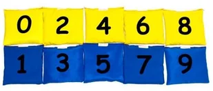 Akson Woreczki gimnastyczne - cyferki 6 kolorów (10 szt) CYFRY - Wyposażenie sportowe i gimnastyczne - miniaturka - grafika 2