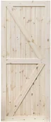 Drzwi wewnętrzne - Drzwi pełne przesuwne Barn 80 sosna sęczna kształt K - miniaturka - grafika 1