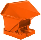 Pojemniki przemysłowe - intra.se Swedmach Kontener Do Wózka Widłowego Tippo - 200 L., Z Wysoką Pokrywą Pomarańczowy - miniaturka - grafika 1