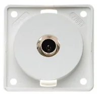 Gniazdka elektryczne - Hager Polo sp. z o.o. Integro Gniazdo antenowe TV z obudową śnieznobiałe mat mechanizm 0945812502 - miniaturka - grafika 1