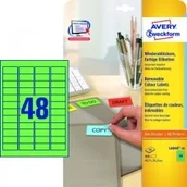 Etykiety do drukarek - Zweckform Etykiety usuwalne kolorowe 45,7 x 21,2 mm, 960 etykiet, zielone ZW301-4 - miniaturka - grafika 1