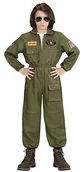 Stroje karnawałowe - WIDMANN Andreas kostium dziecięcy Kampf Jet Pilot, 140 cm, zielony - miniaturka - grafika 1