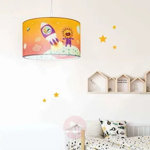 ELOBRA Lampa wisząca Little Astronaut Escape pomarańczowa - Lampy sufitowe - miniaturka - grafika 3