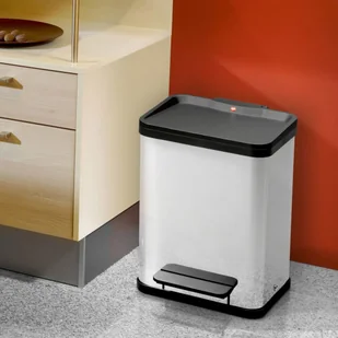 Hailo Kosz na śmieci Oko Duo Plus, rozmiar M, 2 x 9 L, stal nierdzewna Werk (0622-200) - Kosze na śmieci - miniaturka - grafika 2