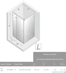 New Trendy Avexa kabina PROSTOKĄTNA 120x100x200 cm przejrzyste lewa EXK-1509 - Kabiny prysznicowe New Trendy Avexa kabina PROSTOKĄTNA 120x100x200 cm przejrzyste lewa EXK-1509 - Kabiny prysznicowe - miniaturka - grafika 2