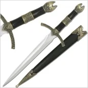 Repliki - broń - USA ŚREDNIOWIECZNY SZTYLET Z POCHWĄ HK-3485 - miniaturka - grafika 1