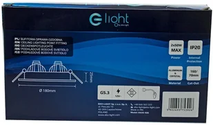 Milagro Czarne Oczko Sufitowe Szklane Kwadratowe 2x Gu10 Kolor Czarny EKOS926 - Oprawy, klosze i abażury - miniaturka - grafika 9