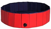 Pozostałe akcesoria dla psów - dibea dibea składany basen dla psów, z PCW, basen dla psów, basen dla psów, basen dla psów, niebieski/czerwony, rozmiar M (120 cm , 30 cm wysokość) PL00296 - miniaturka - grafika 1