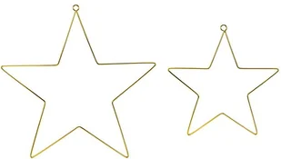 Party Deco Zawieszki metalowe Gwiazdy - 2 szt. ZDM1-019ME - Ozdoby bożonarodzeniowe - miniaturka - grafika 2