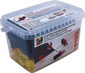 Narzędzia glazurnicze - toya Professional new systems sp.z o.o poziomowania płytek svp. 100 klinów+750 klipsów 0.9 mm. - miniaturka - grafika 1
